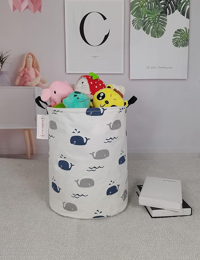 QUEENLALA Large Storage Basket, Laundry Hamper/Bathroom/Home Decor/Collapsible - Image 4