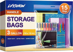 3 Gallon Extra Large Zipper Bag, 16” x 18”, 2mil Thick by LVYSHOW