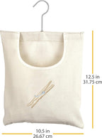 Whitmor Canvas Clothespin Bag Hanging Storage Organizer - Image 6