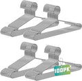 Wire Hangers 100 Pack, Heavy Duty, Space Saving, Stainless Steel, 16.5inches by BGRQRIQ