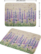Lavender Floral Dish Drying Mat 18x24 inch Spring Summer Flower Decorative Fast - Image 2
