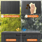 Sweetcrispy Deck Box with 31 Gallon Capacity, Weatherproof Resin Lockable Outdoor Storage for Secure Package Deliveries and Indoor Storage in Garden or Patio, Backyard, Modern Black - Image 6