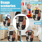Watercolor Funny Cat Laundry Basket, Laundry Hamper Collapsible Oxford Cloth - Image 7