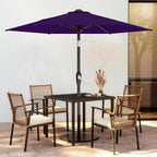AreShark 7.5FT Patio Umbrella Table Market Umbrella with 6 Sturdy Ribs, Button Tilt/Crank, Heavy-Duty Outdoor Umbrellas for Pool, Deck, Garden and Backyard, Purple - Image 2