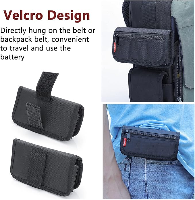 King Ma Small DSLR Camera Battery Bag Pouch Holder Case Camera Batteries Waist - Image 4