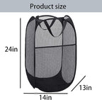 Foldable Mesh Popup Laundry Hamper, Laundry Basket Easy to Open and Fold - Image 4