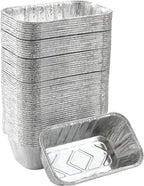 100 Pack 1Lb mini Loaf Pans Heavy Duty Disposable Aluminum Foil Bread Tins by Waytiffer