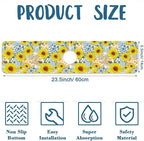 Watercolor Sunflowers Sink Splash Guard Faucet Mat Sunflowers Polka Dots Super - Image 2