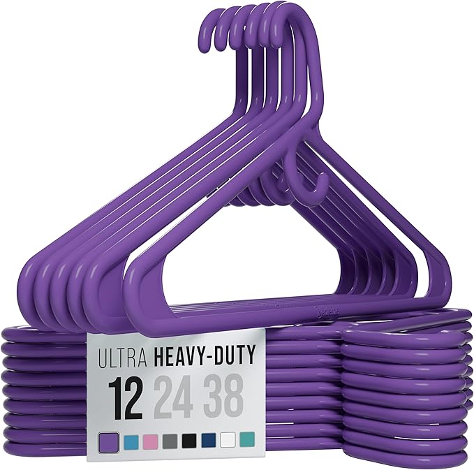 NEATERIZE Ultra Heavy Duty Plastic Clothes Hangers by Neaterize