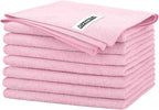 FIXSMITH Pink Microfiber Cleaning Cloth -Pack of 8, Highly Absorbent Cleaning by FIXSMITH