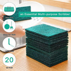 Heavy Duty Scour Pads Sponge Dish Scrubber Non-Scratch Green Reusable Household - Image 4