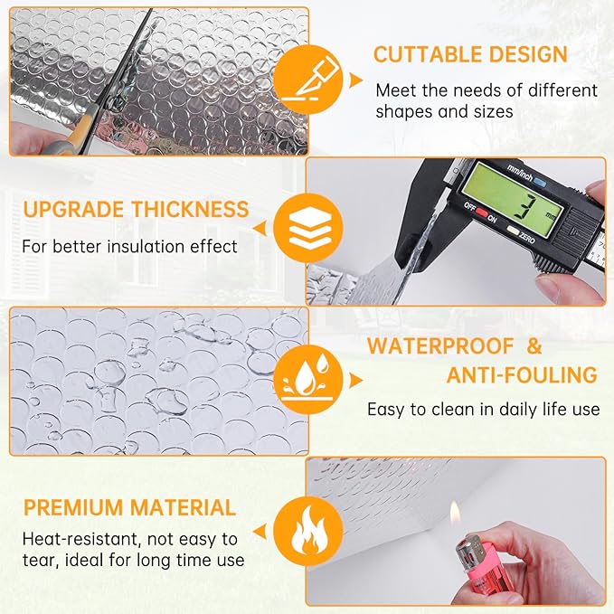 Reflective Foil Insulation, Double Reflective Bubble Insulation Sheet, Aluminum - Image 2