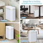 steo spce Automatic Motion Sensor Bathroom Small Trash Can - Image 6