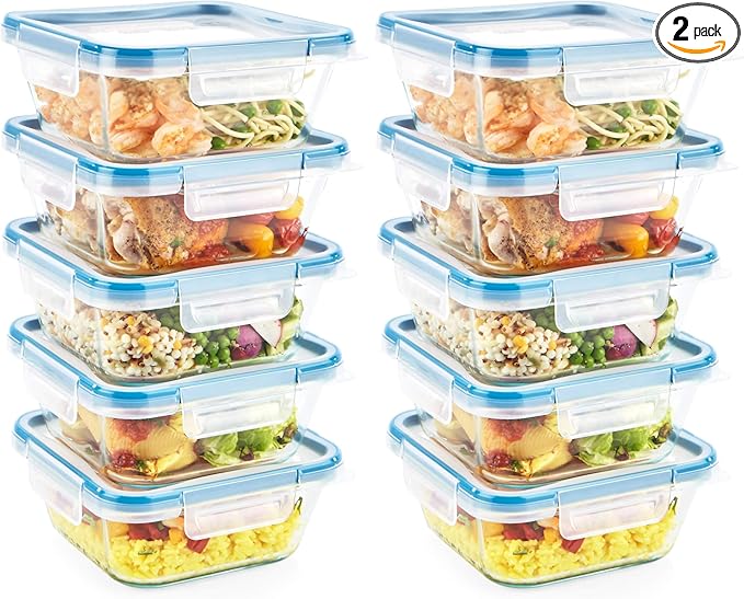 Snapware Total Solutions Glass Food Storage Containers Set, Airtight & by Snapware