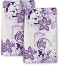 Purple Floral Kitchen Towels by Wovoto