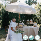 AMMSUN 7ft Patio Umbrella with Fringe Outdoor Tassel Umbrella UPF50+ Premium Steel Pole and Ribs Push Button Tilt, Cream White - Image 6