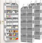 2 Pack Over The Door Organizer 5 Tiers, Extra Large Behind Door Storage of 10 by Ofiray-home