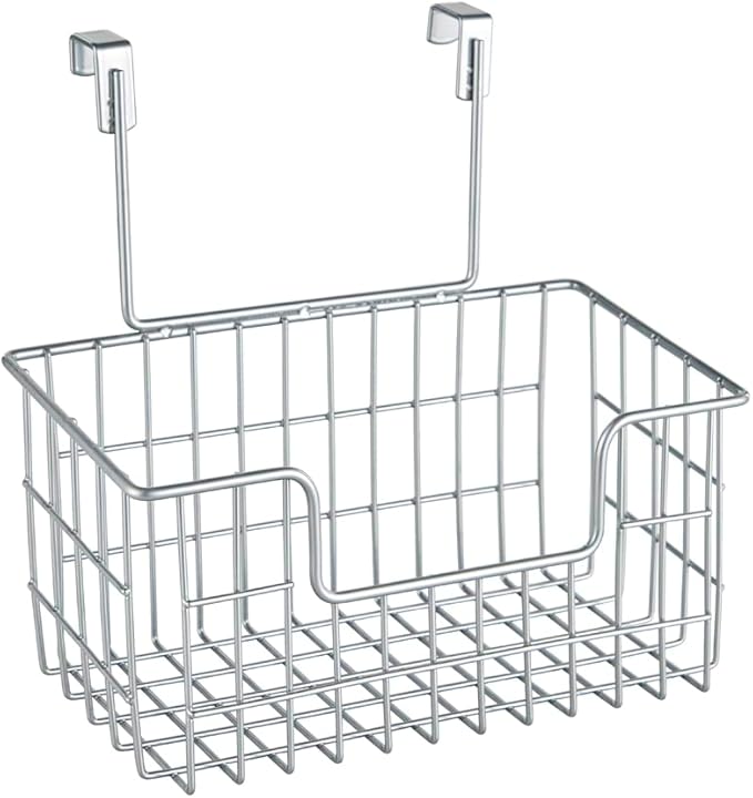 Wire Hanging Storage Basket 2 Packs, Wall Mounted Kitchen Bathroom Storage - Image 4