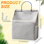 Chumia 6 Pack Wall Hanging Storage Basket Bathroom Closet Hanging Storage Bag - Image 3