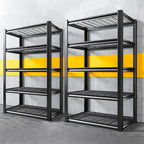 REIBII Garage Shelving 3200LBS, 5-Tier Storage Shelves, Adjustable Industrial Metal Shelving Unit for Garage, Basement, Pantry, Warehouse,Commercial, 36" W x 16" D x 72" H, 2 Pack by REIBII