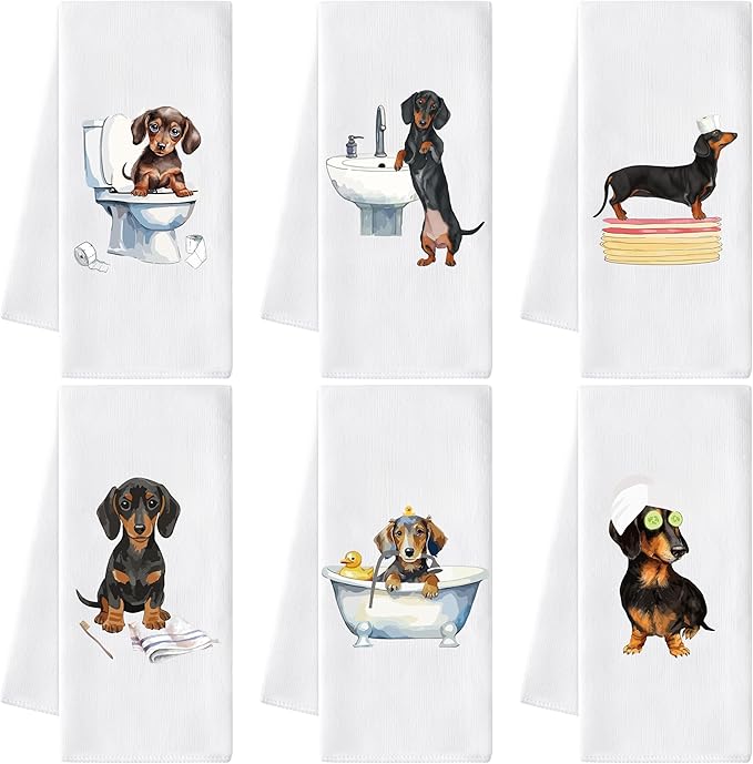 GROBRO7 Funny Dachshund Hand Towel by GROBRO7