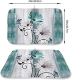 Rustic Daisy Floral Dish Drying Mats 18x24 Inches - Image 2