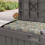 Suncast 50 Gallon Plastic Deck Box with Molded Lockable Feature and Weathertight Construction for Home, Patio, Lawn, and Garden Storage, Gray - Image 5