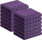 Homaxy 100% Cotton Terry Kitchen Towels, Checkered Designed, Soft and Super by Homaxy