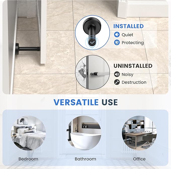 4 Pack Door Stops, 304 Stainless Steel Door Stoppers, Easy Installation - Image 8