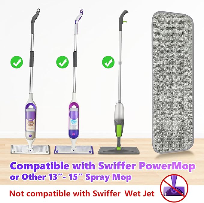 6 Pack Reusable Mop Pads Compatible - Image 2