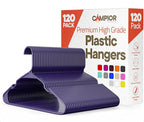 Purple Plastic Hangers 120 Pack– Heavy-Duty Plastic Hangers Slim and by Campior