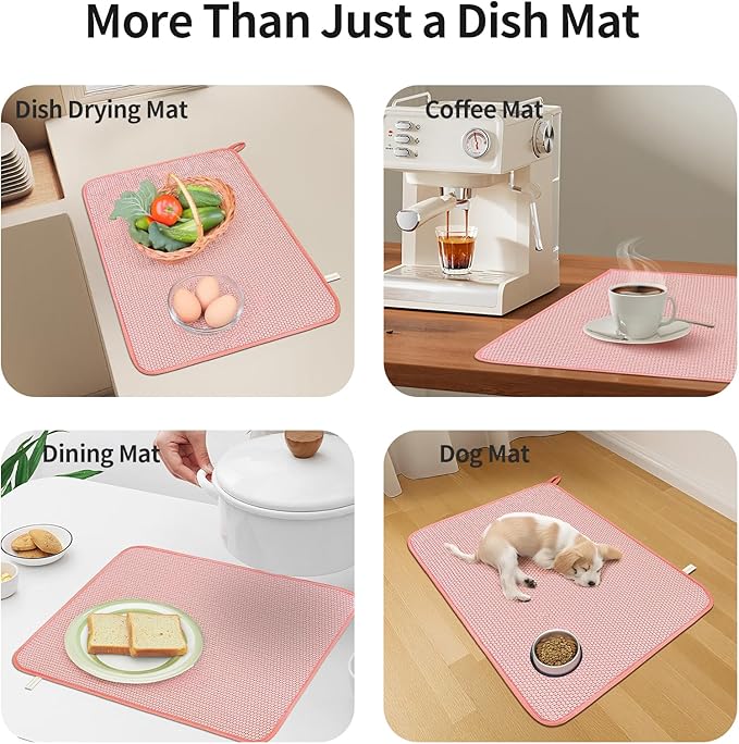 2 Pack Microfiber Dish Drying Mat - Image 6