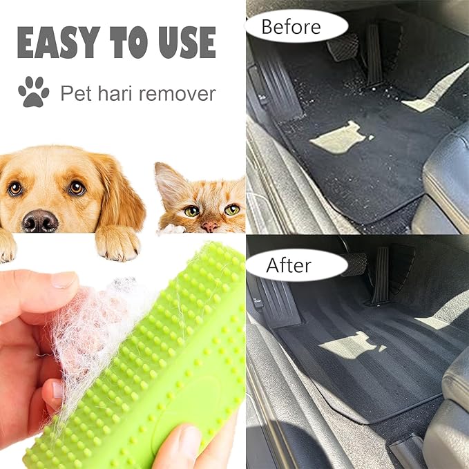 2 Pieces Pet Dog Cat Hair Remover, Block Roller Cleaner, Hollow Silicone - Image 4
