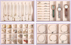 LANDICI Stackable Jewelry Organizer Trays 4 Set, PU Leather Jewelry Organizer - Image 2