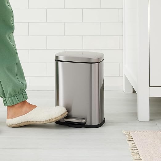 Amazon Basics Smudge Resistant Rectangular Trash Can - Image 2