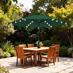 ABCCANOPY Durable Solar Led Patio Umbrellas with 24LED Lights 7.5FT (Green) - Image 2