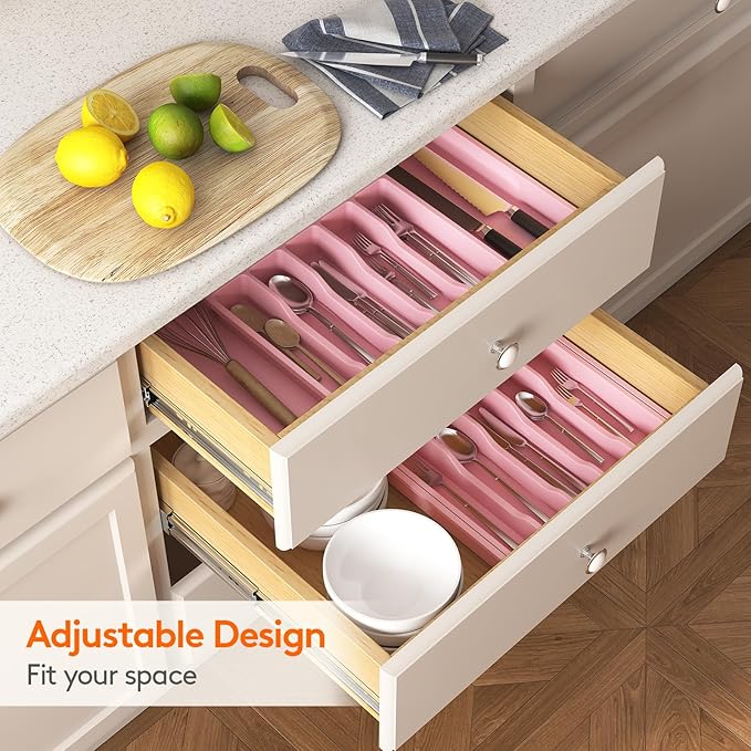 Lifewit Silverware Drawer Organizer, Expandable Utensil Tray - Image 8