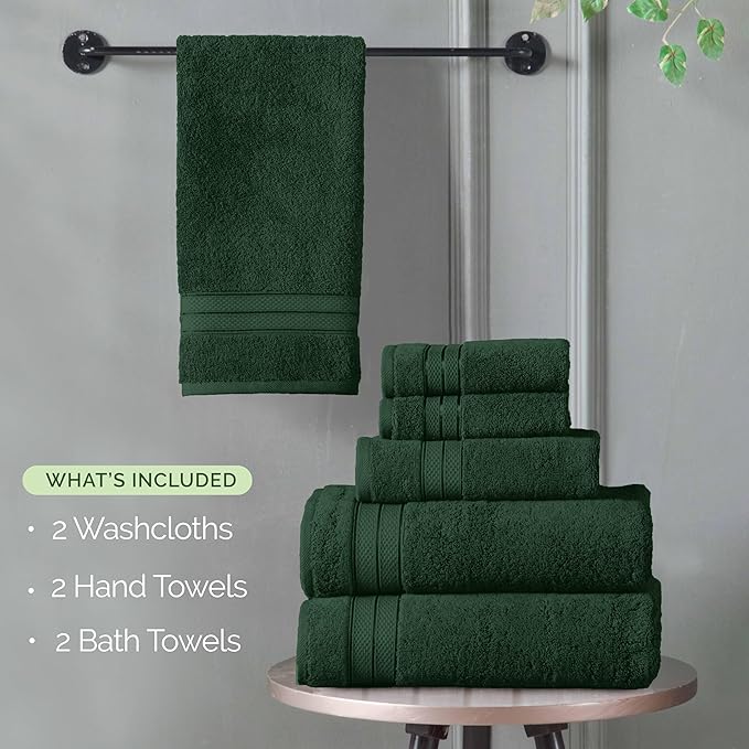 Elegant Comfort Luxury 6-Piece Towel Set, Premium Soft 100% Turkish Cotton - Image 4