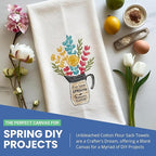 Flour Sack Towels | Tea Towel for Crafts| Kitchen Dish Cotton Blank Towel for - Image 8