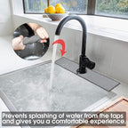 Bimkole 2 PCS Faucet Absorbent Mat, Kitchen Faucet Sink Splash Guard Wraparound - Image 5