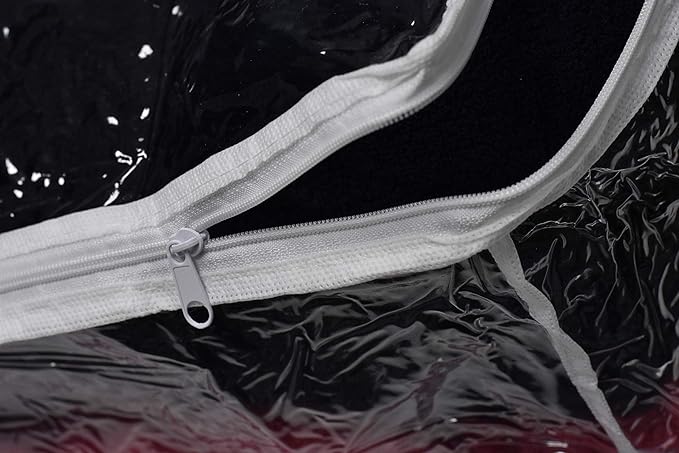 Handy Laundry Blanket Storage Bags - 90 L - Zippered Large Clear Plastic - Image 4
