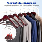 HOUSE DAY Wood Suit Hangers for Men, Wide Shoulder Wooden Hangers - Image 6