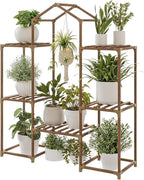 Bamworld Plant Stand Indoor Hanging Plant Shelf Outdoor Large Plant Rack for Multiple Plants Boho Home Decor Plant Gift for Mom Woman by Bamworld