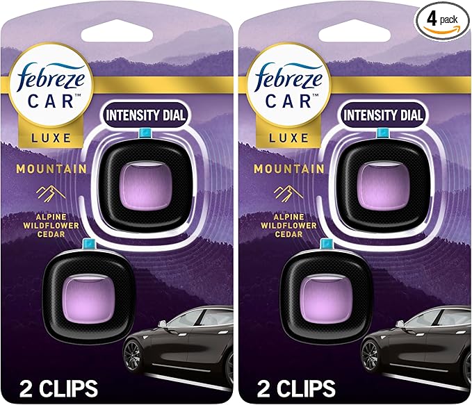 Febreze Car Mountain Scent Air Freshener Vent Clip, .07 oz by Febreze