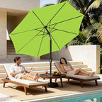 MEWAY 9ft Patio Umbrella Outdoor Table Umbrellas with Push Button Tilt and Crank, Market Umbrella 8 Sturdy Ribs for Deck, Garden, Pool and Backyard, Apple Green - Image 3