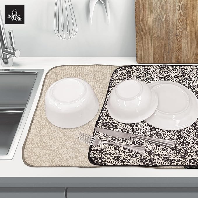 2 Pack Printed Dish Drying Mats - Image 3