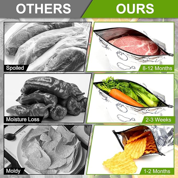 30 Pcs Reusable Mylar Bags for Food Storage, Waterproof Aluminum Foil Stand Up - Image 6