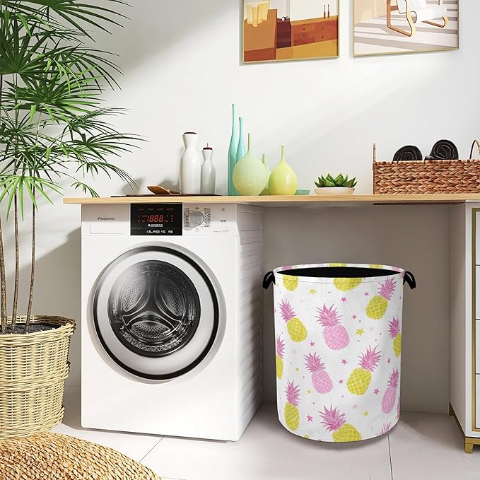 Pineapple Tropical Laundry Hamper, Dirty Clothes Laundry Basket - Image 8