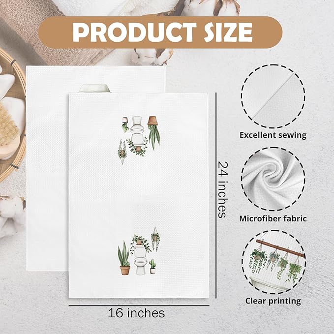 Sage Green Botanical Hand Towels - Image 7