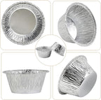 Aluminum Foil Baking Cups, 200 Pack Disposable 3 Oz Ramekins Aluminum Cupcake - Image 2